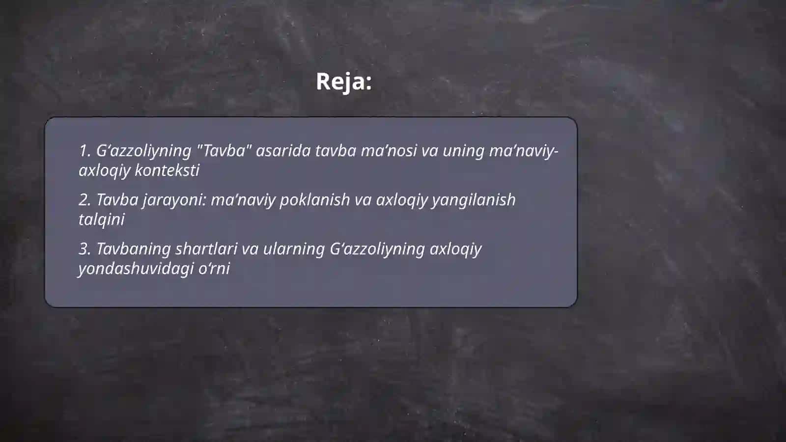 Gʻazzoliyning "Tavba" asarida tavba maʼnosi va uning maʼnaviy-axloqiy konteksti 2