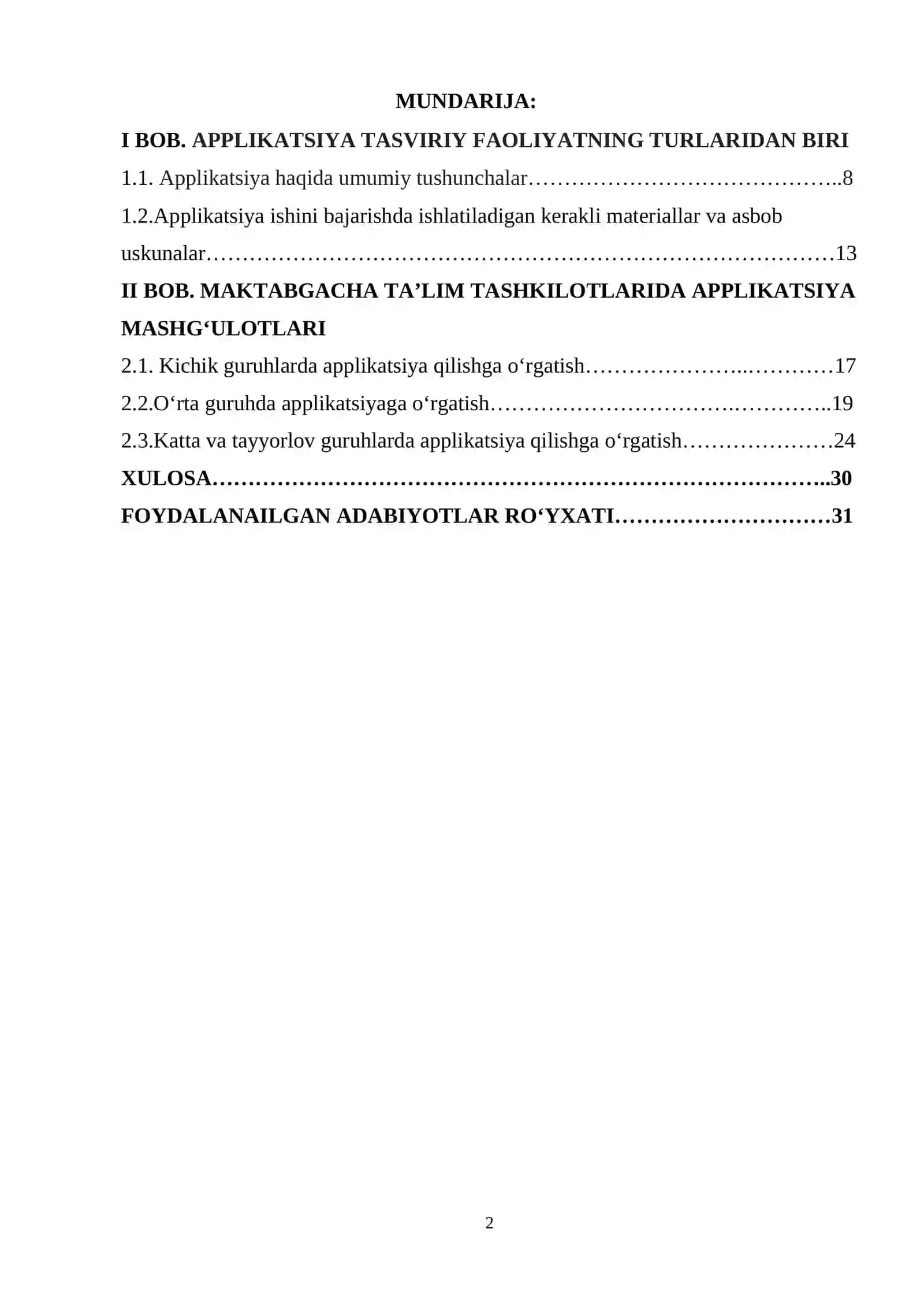 АРLIKАTSIYА UCHUN MАTЕRIАLLАR 2