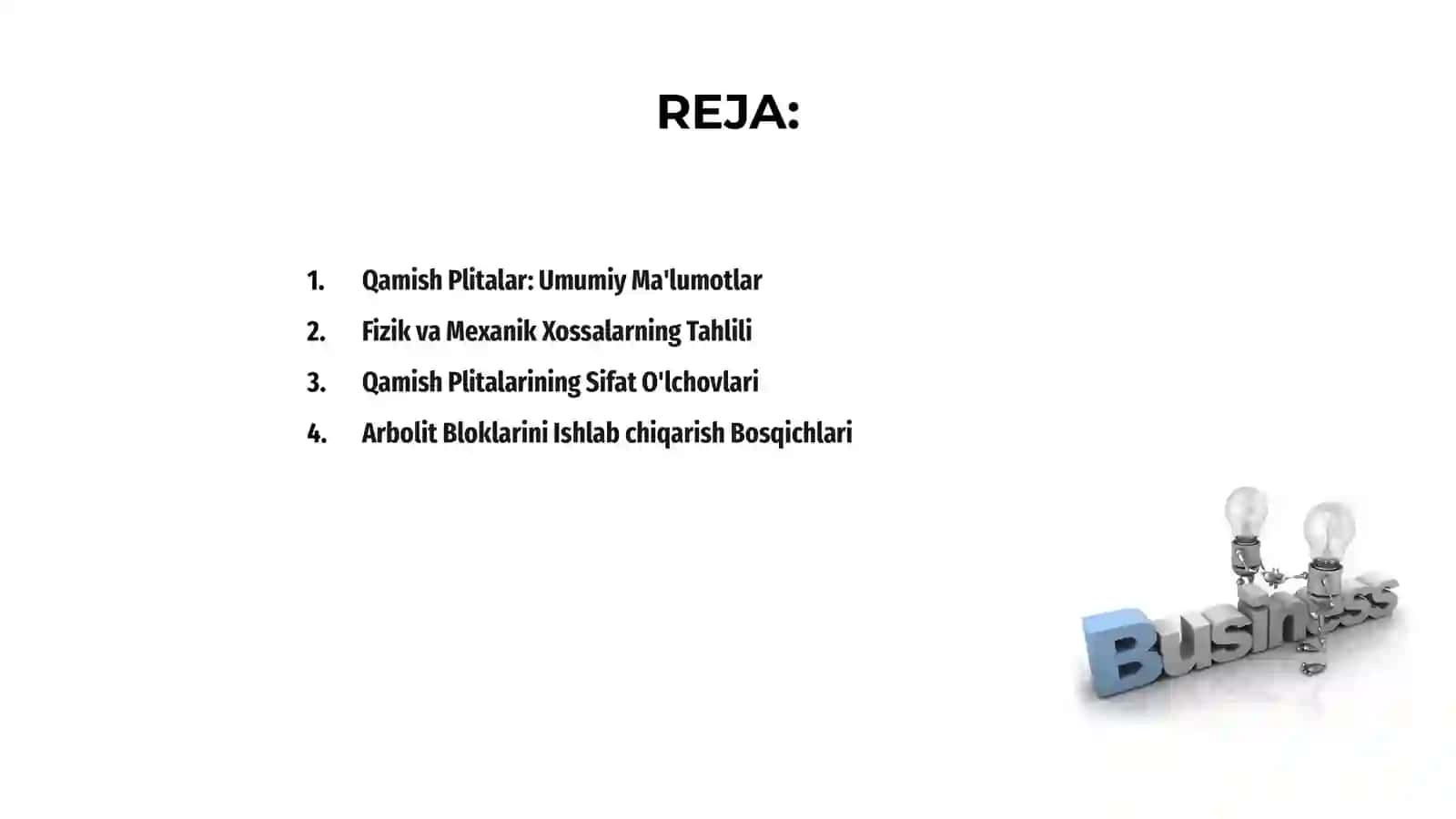 Qamish Plitalar: Umumiy Ma'lumotlar 2