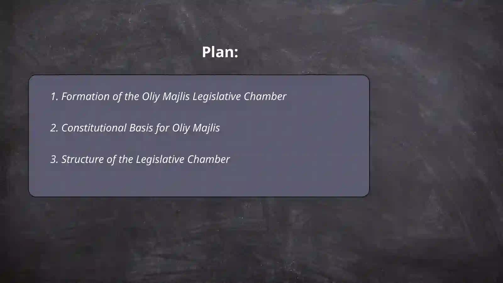 Oliy majlis qonunchilik palatasi tashkil topishi va vazifasi 2