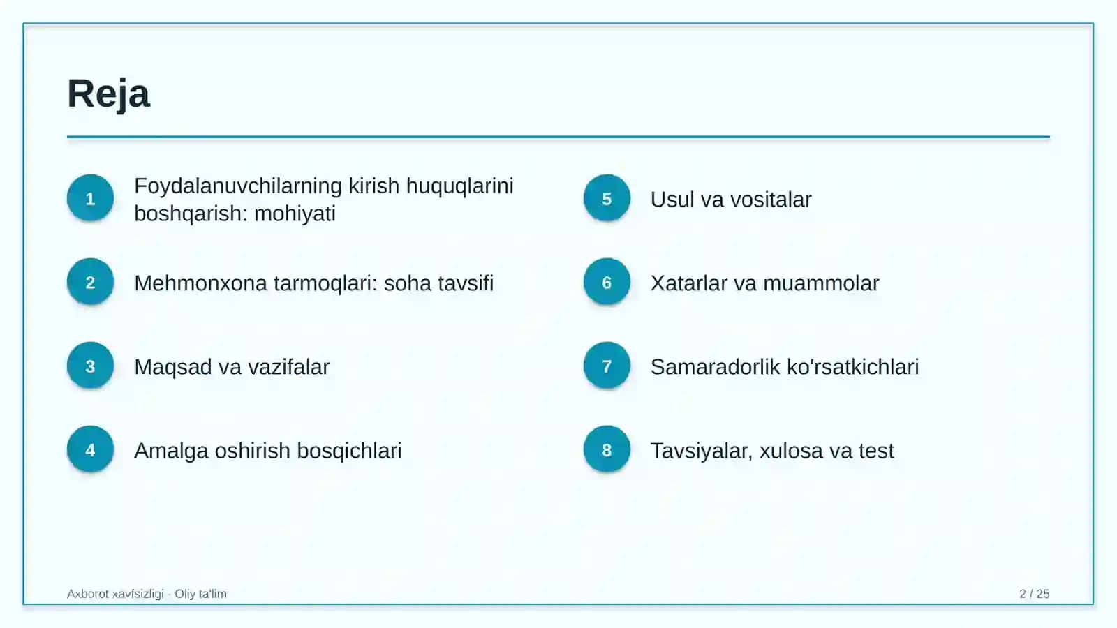 mehmonxona tarmoqlarida foydalanuvchilarning kirish huquqlarini boshqarish 7108 2