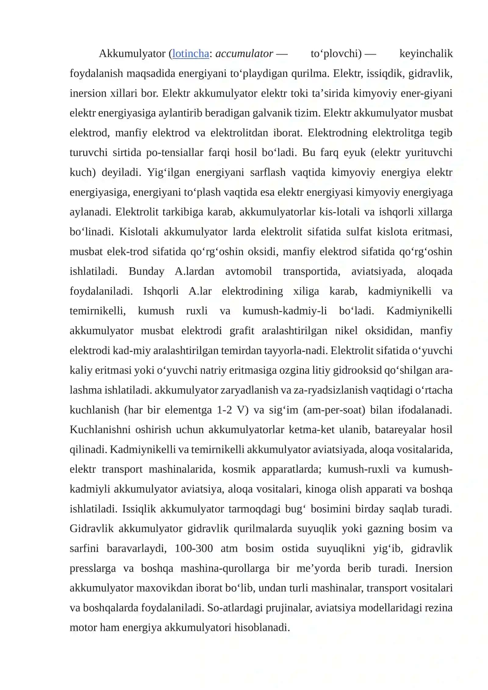 Akkumulyatorlar 2