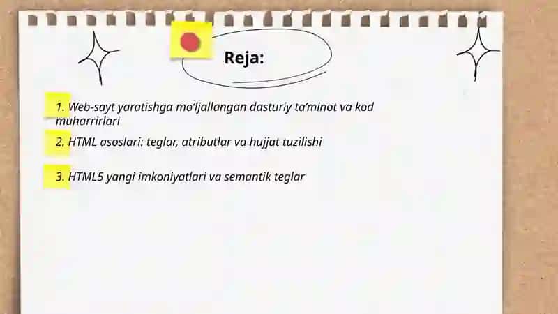 HTMLda web-sahifa yaratish 2