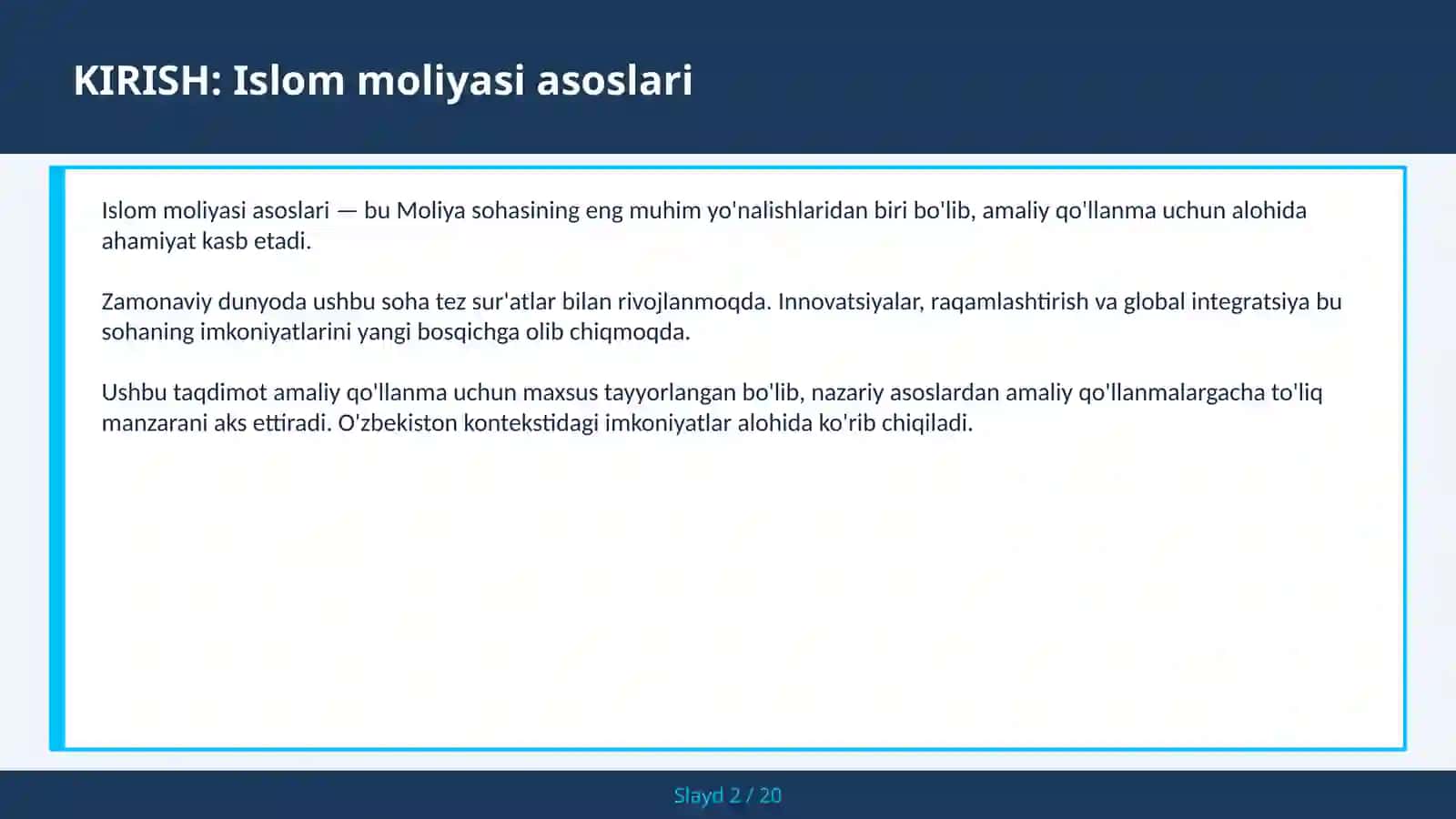ISLOM MOLIYASI ASOSLARI 2