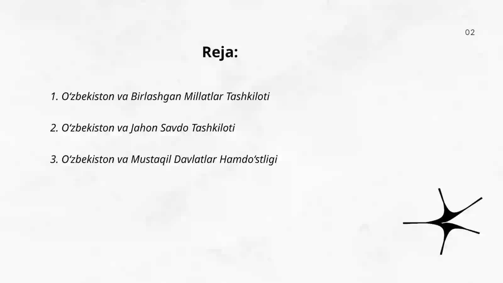 O‘zbekistonning Xalqaro Tashkilotlar bilan Hamkorlik Aloqalari 2
