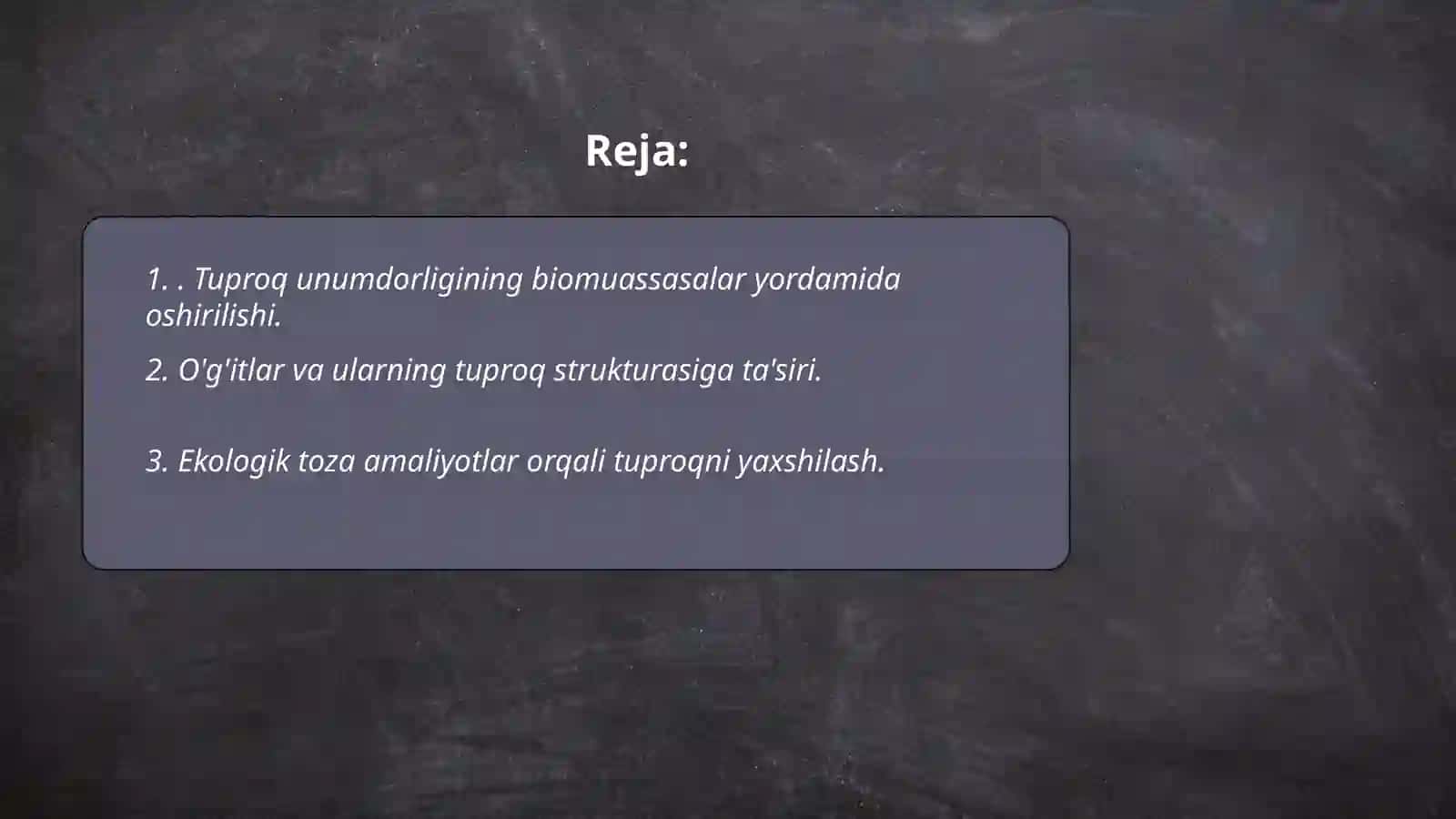 Tuproq unumdorligi va strukturasini yaxshilashga qaratilgan ilmiy maqolalar sharxi 2