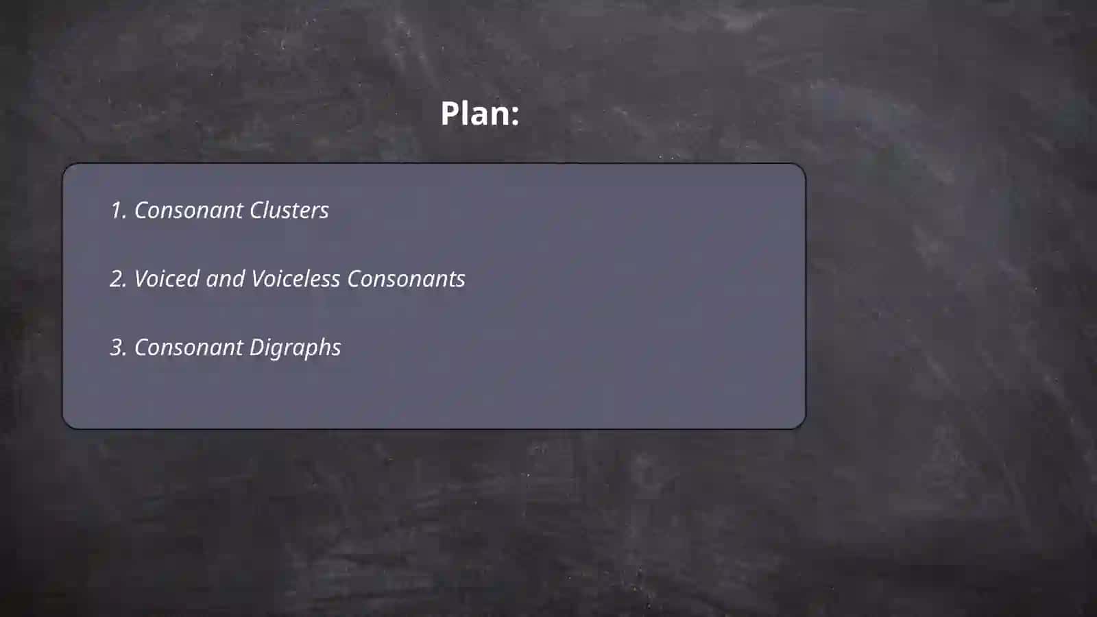 Consonant Clusters 2