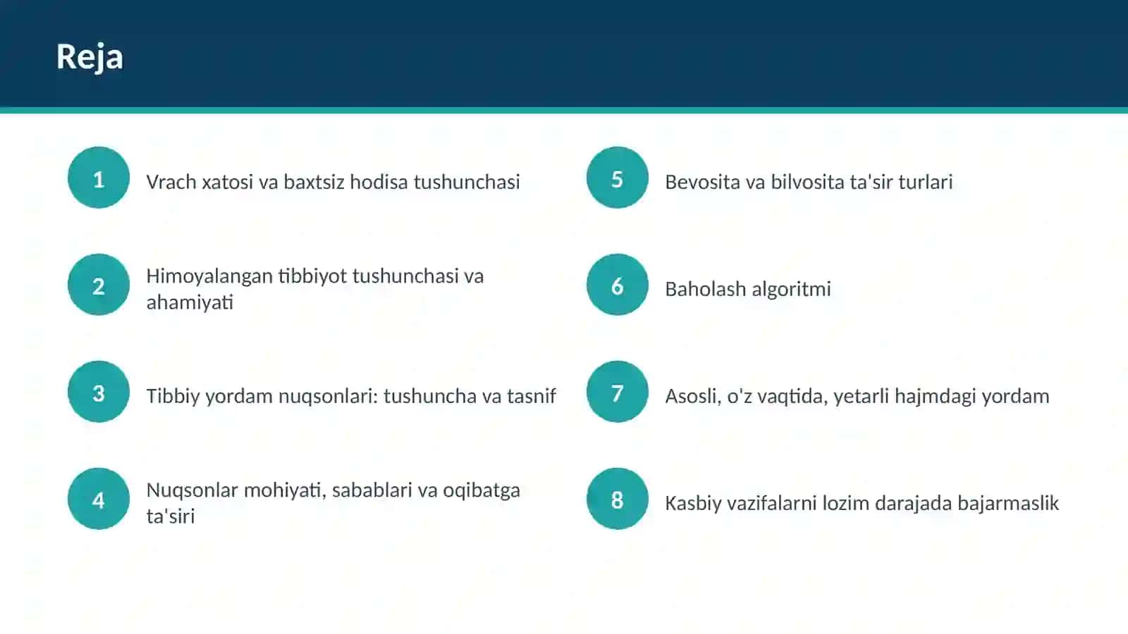 Tibbiy Yordam Nuqsonlarini Baholash Tartibi 2