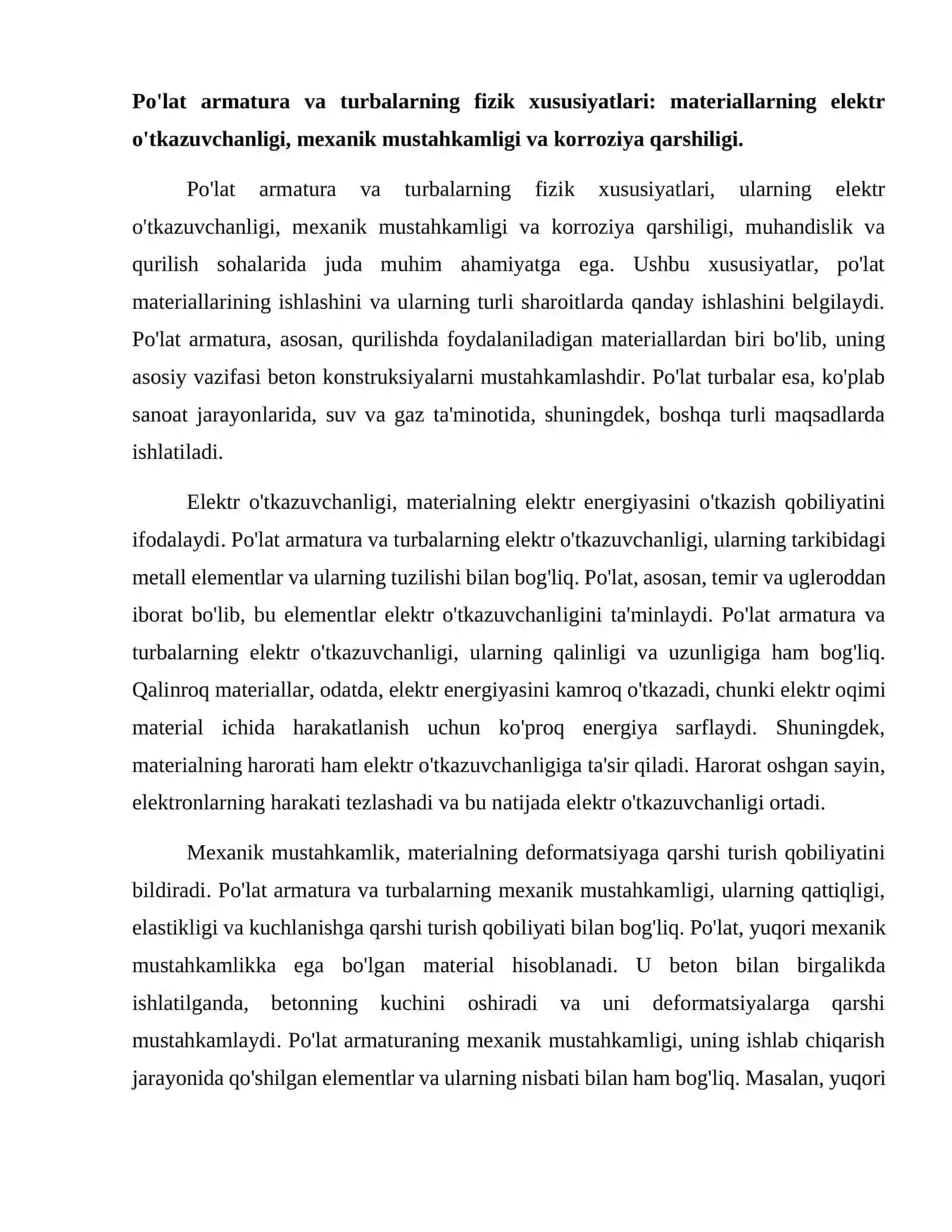 Po'lat armatura yoki turbalardan tayyorlangan vertikal elektrotlarni qarshiligini hisoblash 2