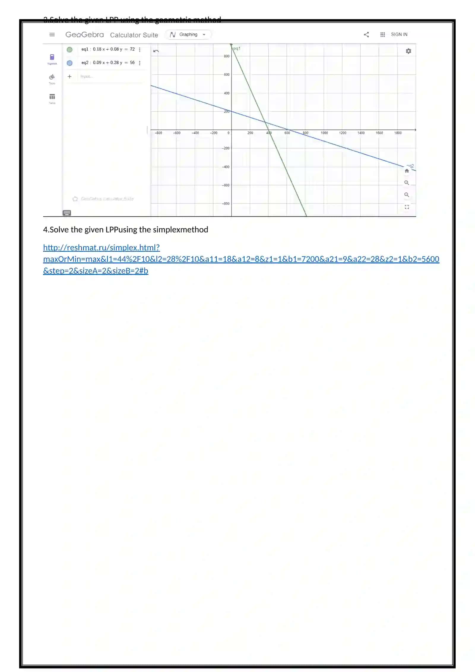 Compose and Solve Linear Programming Problems 2