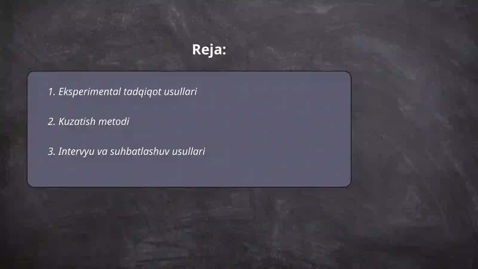 Psixologiyaning tadqiqot metodlari va tarmoqlari mavzusi 2