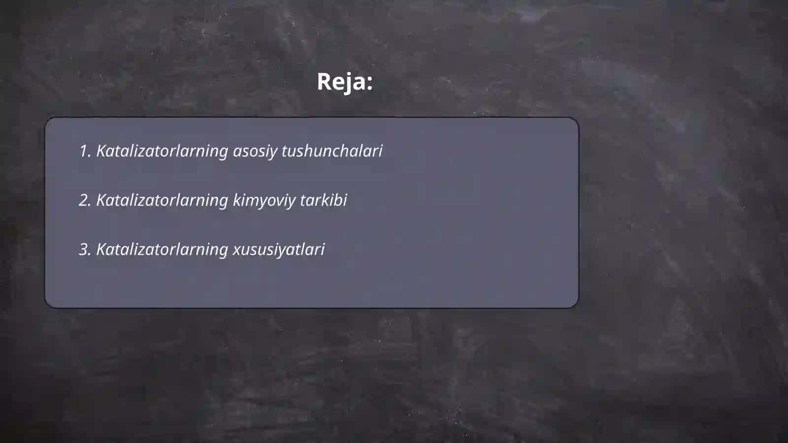 Katalizatorlarning barqaror faolligi 2