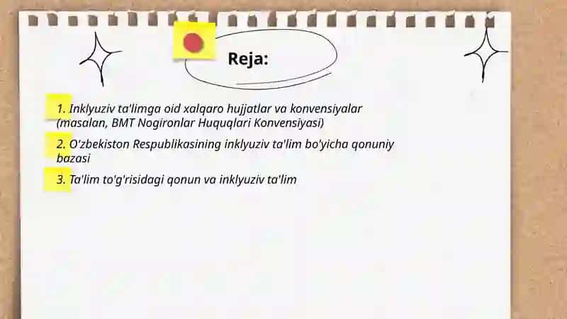 Inklyuziv taʼlimning huquqiy meʼyoriy asoslari 2