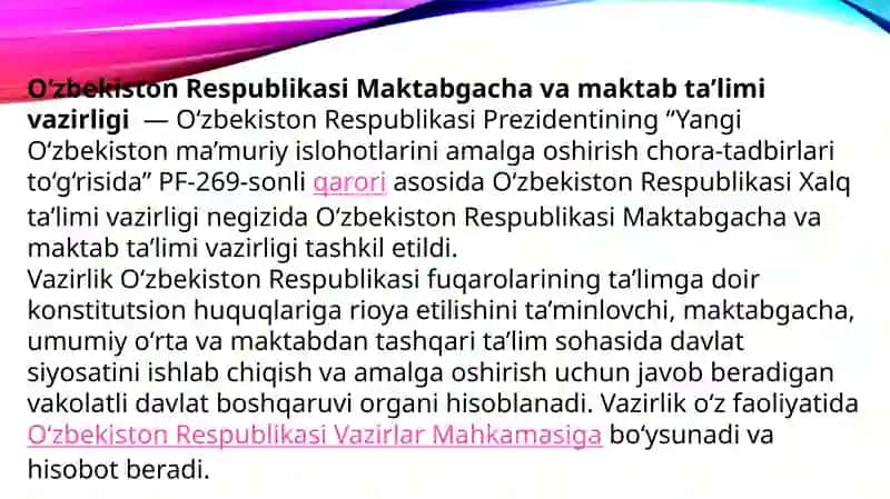 maktabgacha ta’limga doir farmon, qaror va farmoyishlarni sohaga keng tadbiq etish usullari 2