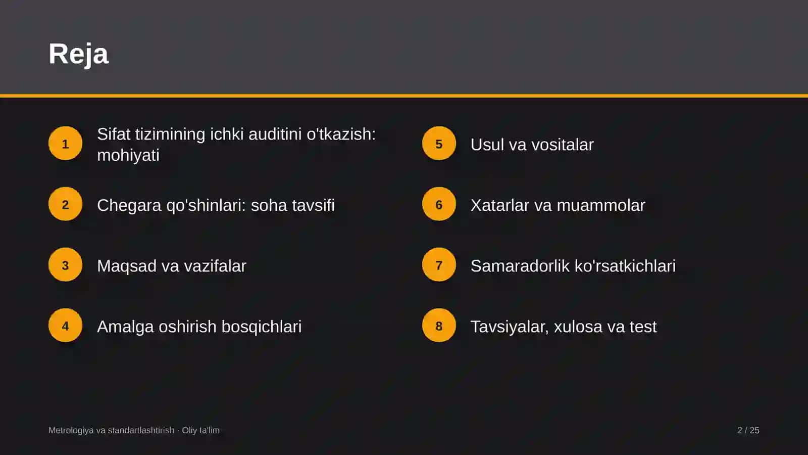 chegara qo'shinlarida sifat tizimining ichki auditini o'tkazish 8399 2