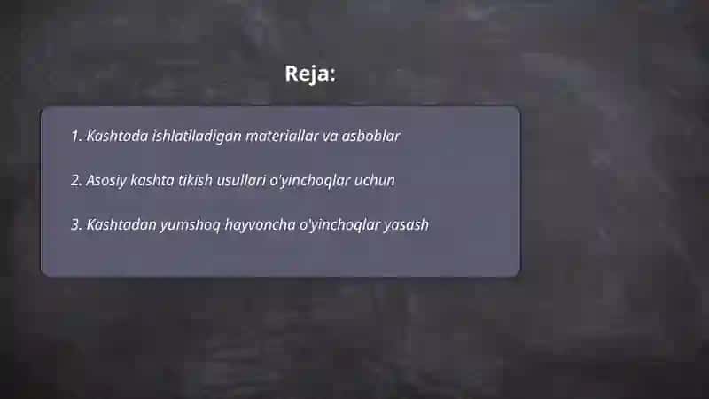 Kashtandan o'yinchoqlar yasash 2