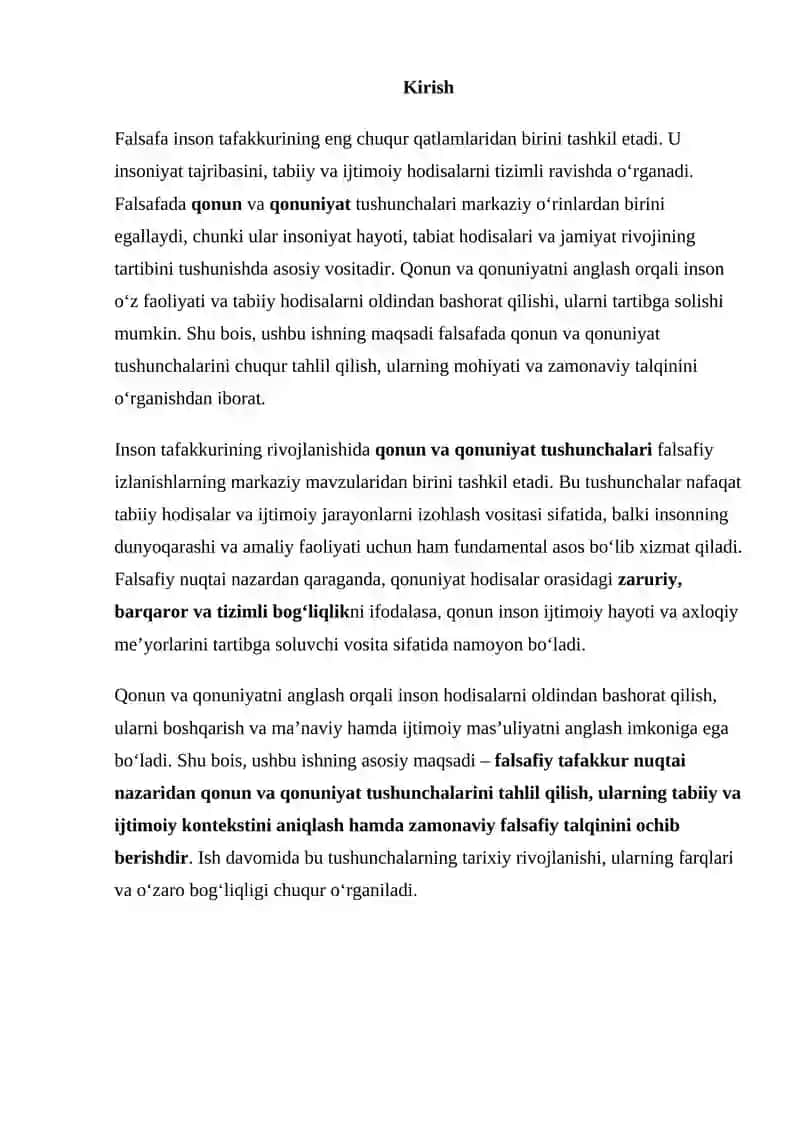 FALSAFADA QONUN VA QONUNIYAT TUSHUNCHASI 2