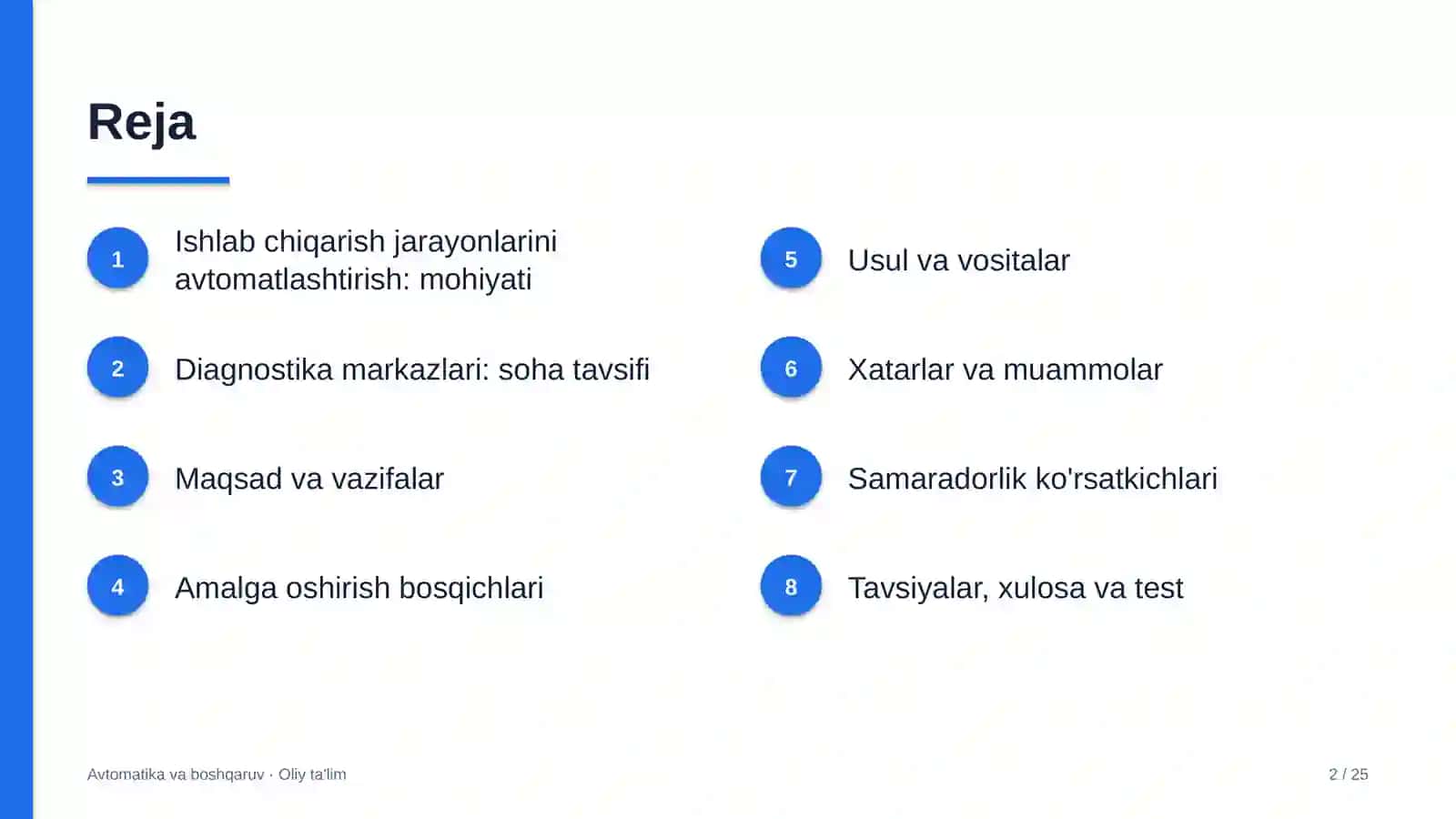 Diagnostika markazlarida ishlab chiqarish jarayonlarini avtomatlashtirish 2