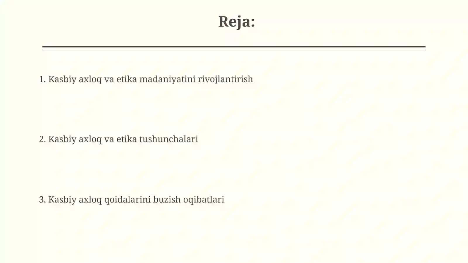 Kasbiy axloq va etika madaniyatini rivojlantirish 2