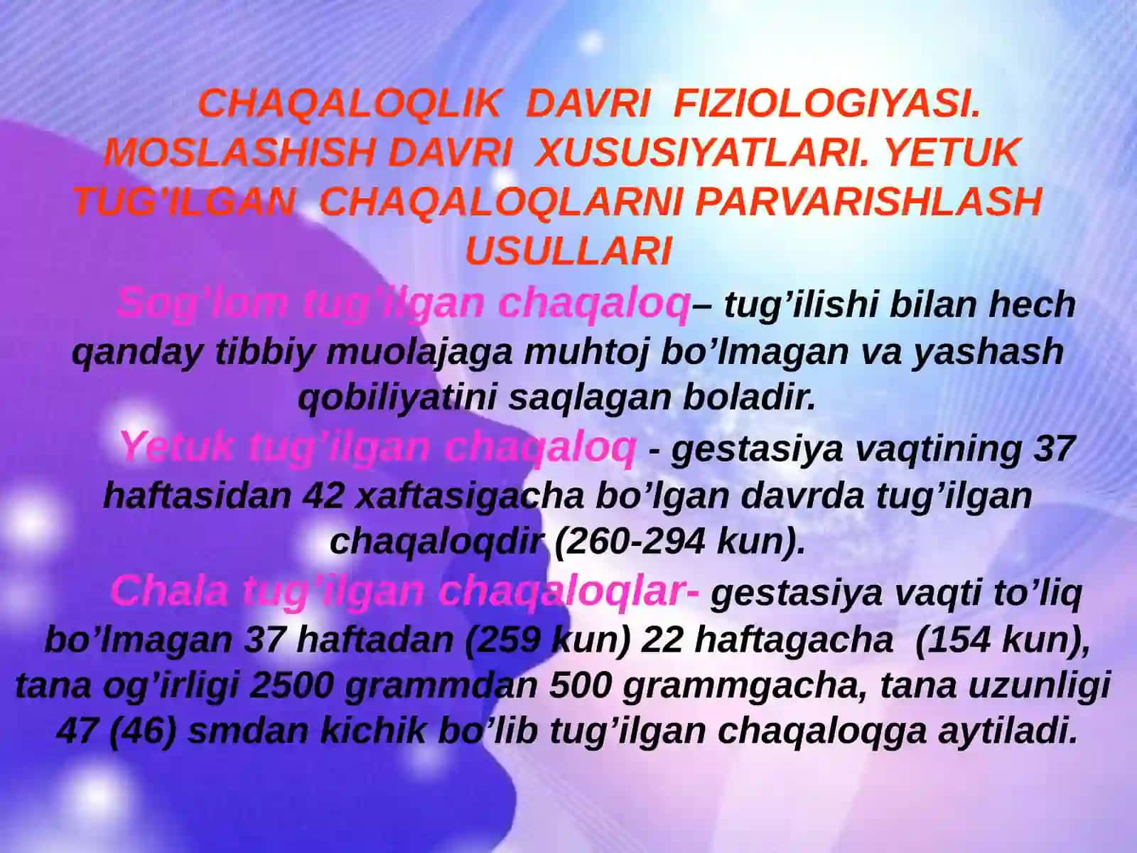 GO'DAKLAR ANATOMIYASI VA FIZIALOGIYASI 2