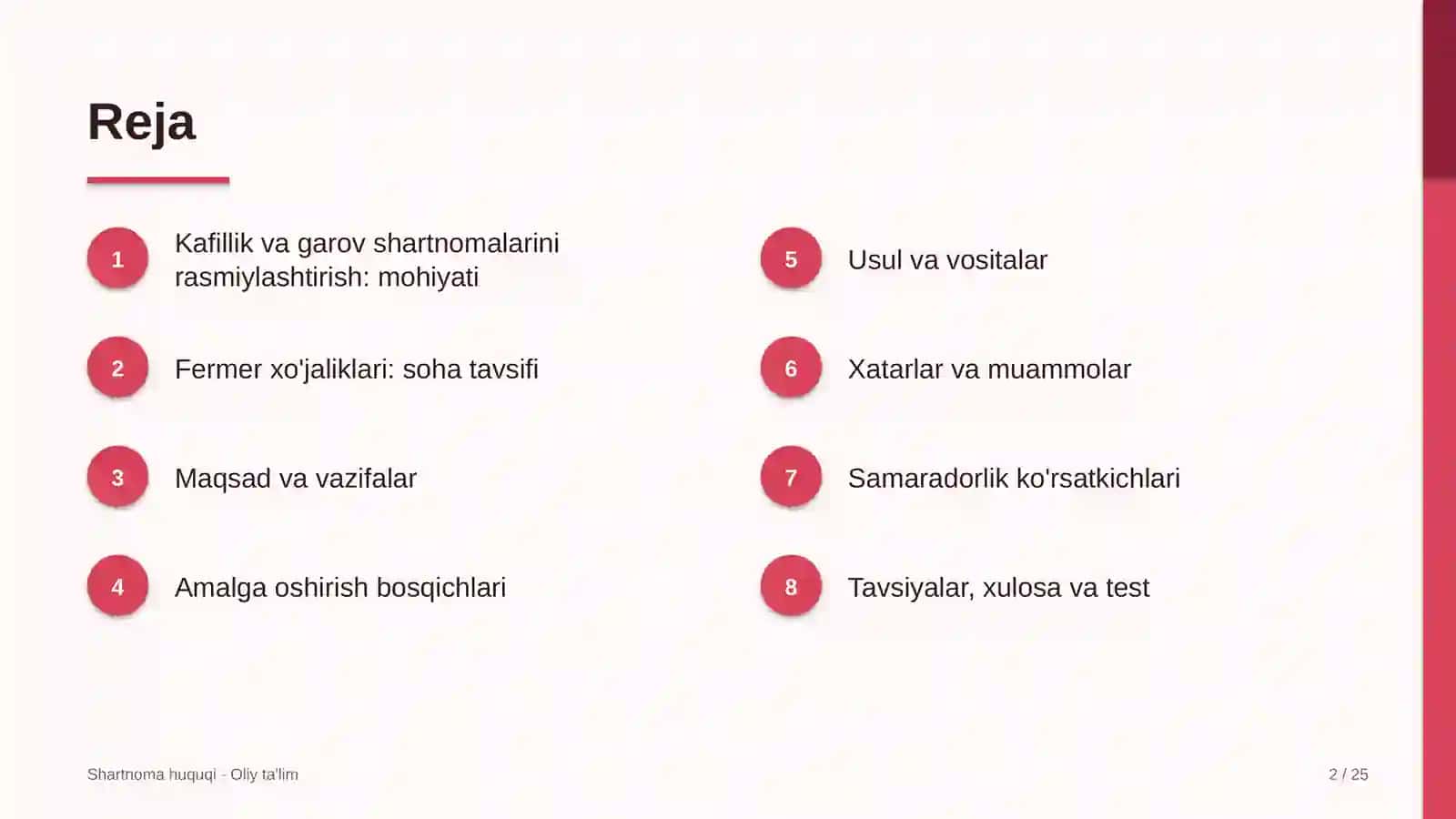 fermer xo'jaliklarida kafillik va garov shartnomalarini rasmiylashtirish 2741 2