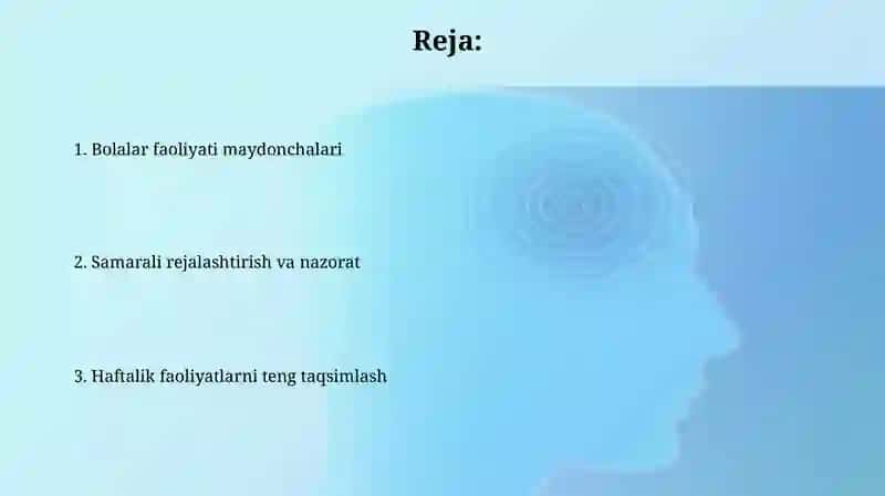 Bolalar faoliyati yunalishlari 2