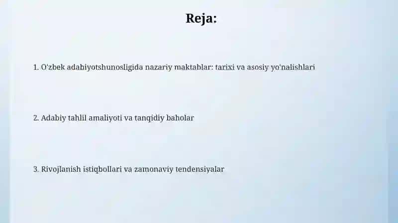 O'zbek adabiyotshunosligida nazariy maktablar 2