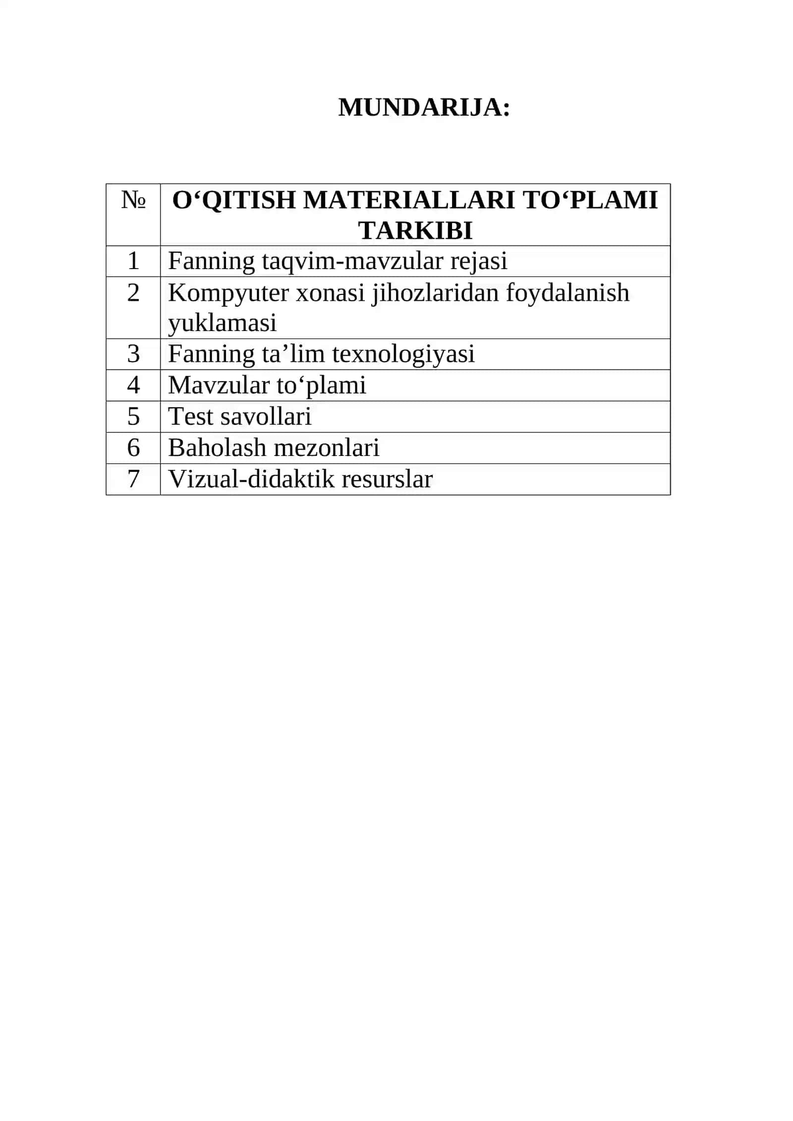 “Axborot xavfsizligi” о‘quv amaliyoti fanidan O‘QITISH MATERIALLARI TO‘PLAMI 2