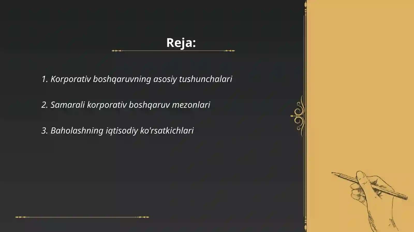 Korporativ boshqaruv samaradorligini baholash usullari 2