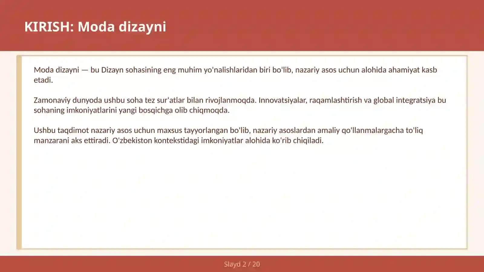 MODA DIZAYNI 2