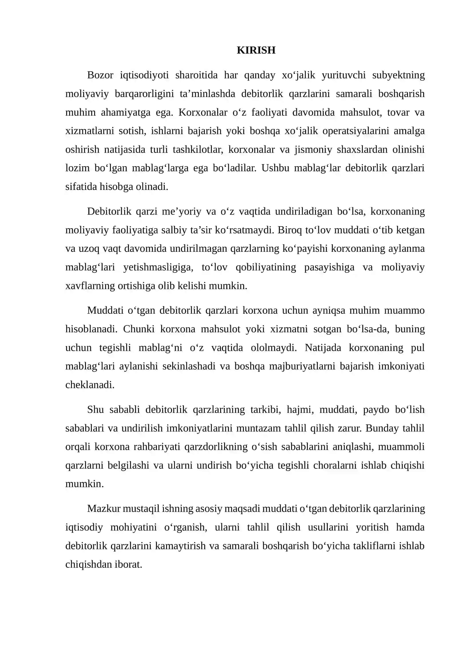 MUDDATI O‘TGAN DEBITORLIK QARZLARINI TAHLIL QILISH 2
