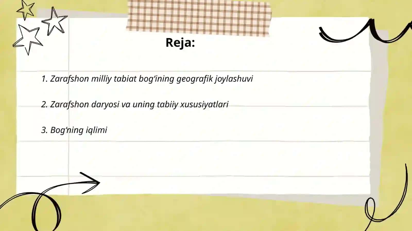 Zarafshon milliy tabiat bogʻi va geografik xususiyatlari joylashish hududi bilan tanishish 2