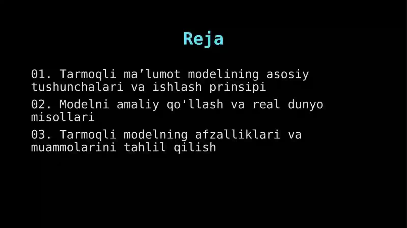 Tarmoqli maʼlumot modeli 2