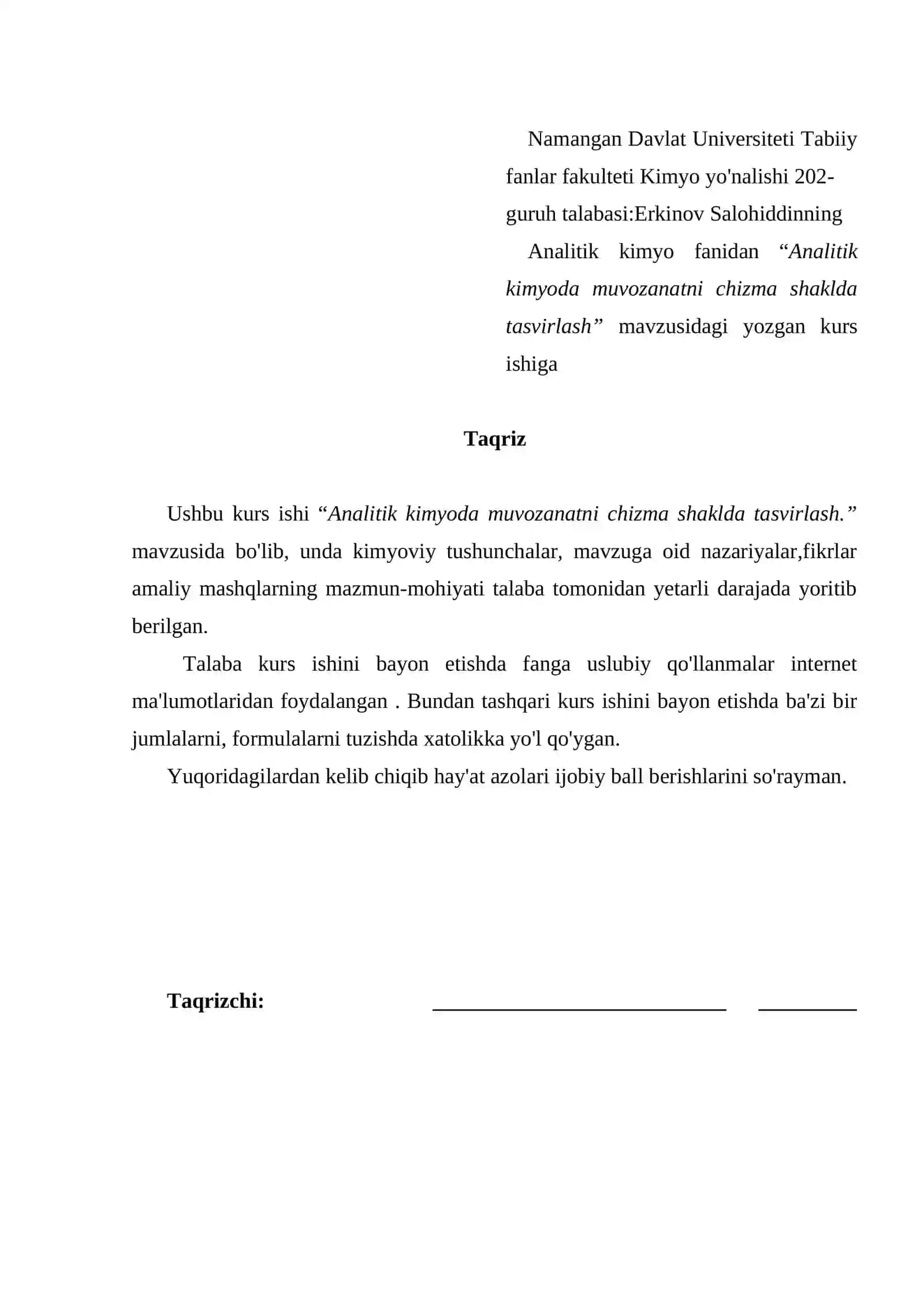 Analitik kimyoda muvozanatni chizma shaklda tasvirlash 2