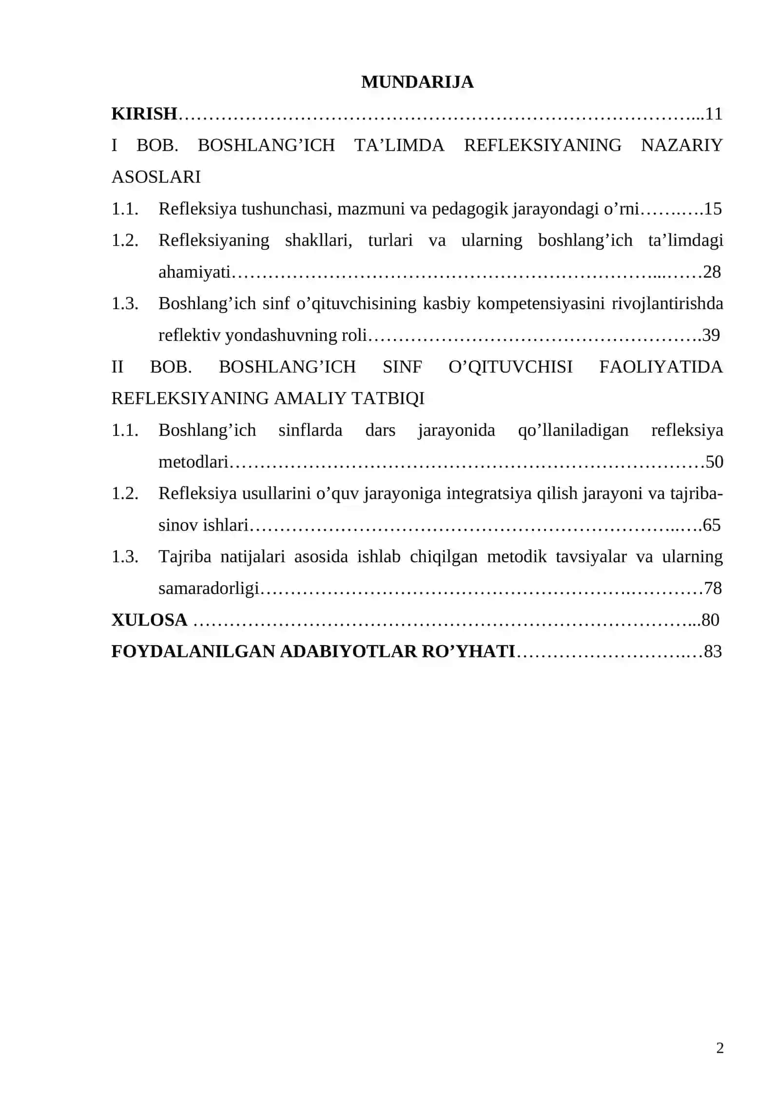 BOSHLANG’ICH TA’LIMDA REFLEKSIYANING NAZARIY ASOSLARI VA AMALIY TATBIQI 2
