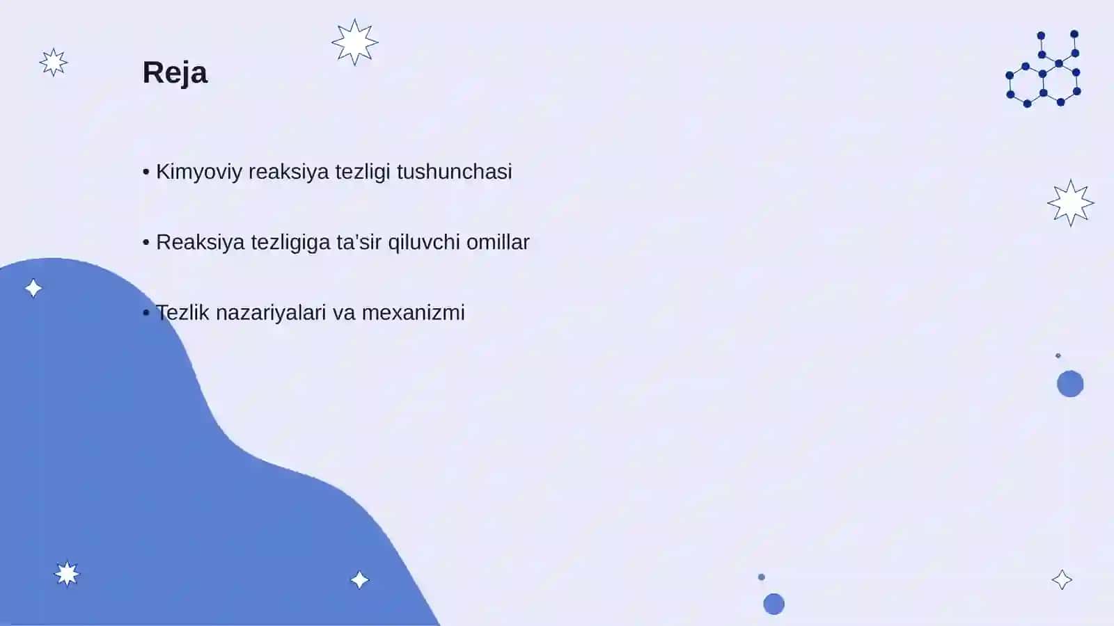 Kimyoviy reaksiyalar tezligi va tezlikni oshirish tadbirlari 2