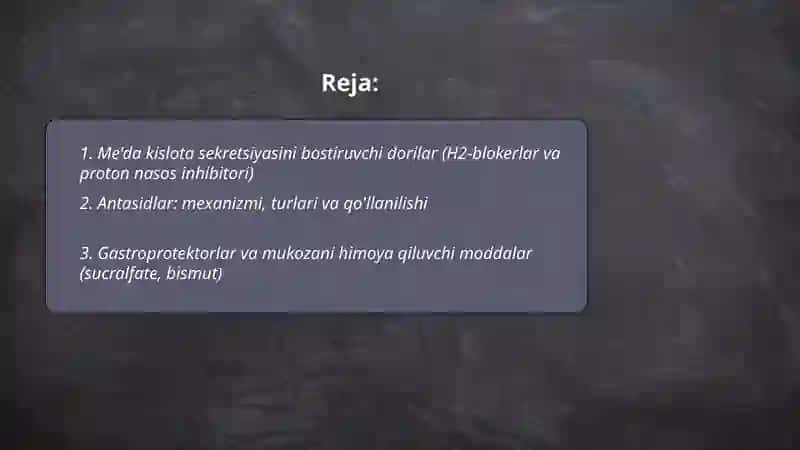 Me'da ichak tizimiga ta'sir etuvchi moddalar. Gepatoprotektorlar 2