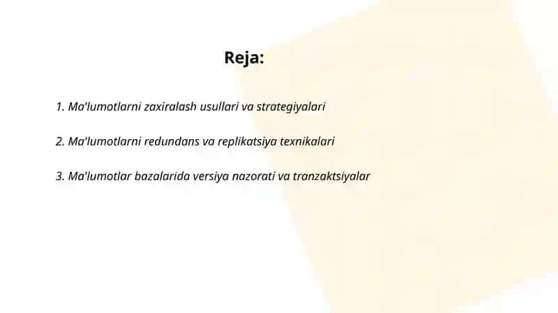 Ma'lumotlarni zaxiralash usullari va strategiyalari 2
