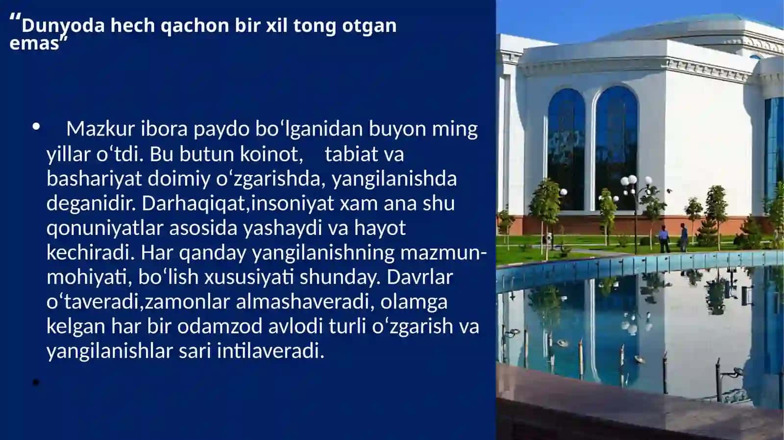 Yangi O‘zbekiston – ma’rifatli jamiyat 2
