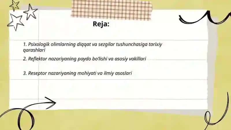 Psixologik olimlarning diqqat va sezgilar haqidagi qarashlari 2