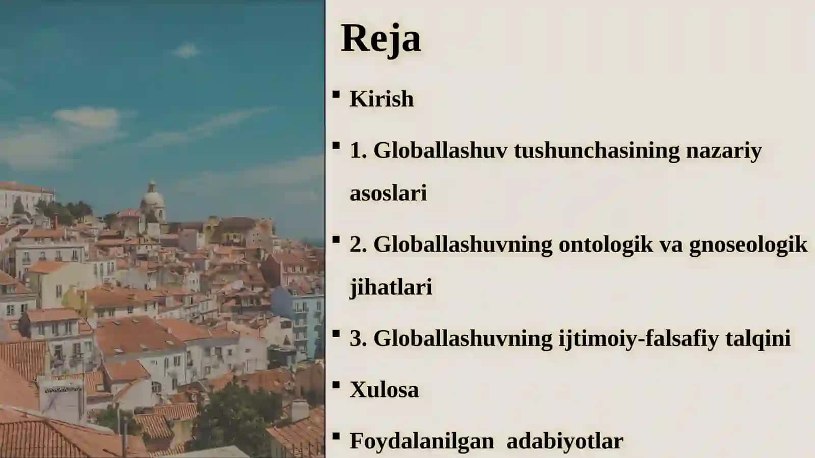 Globallashuvningfalsafiytalqini 2