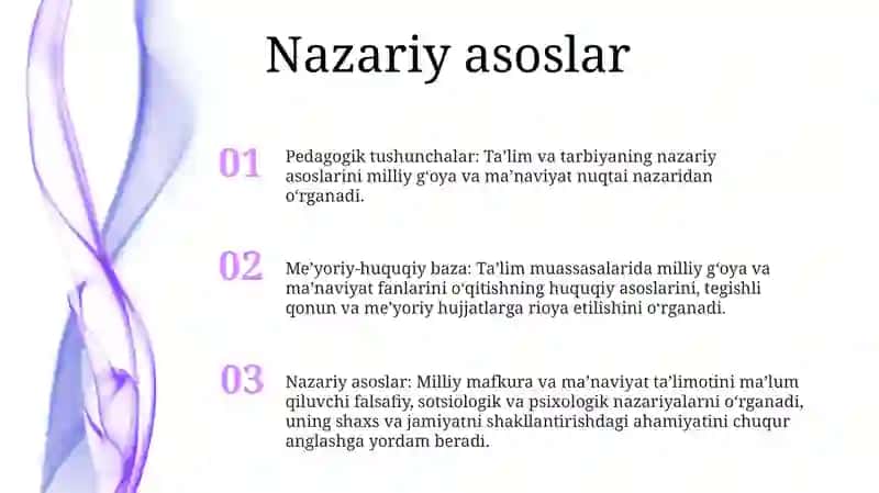 Milliy G'Oya Va Ma'Naviyatga Oid Fanlarning Oqitishning Nazariy Huquqiy Va Pedagogik Asoslari 2