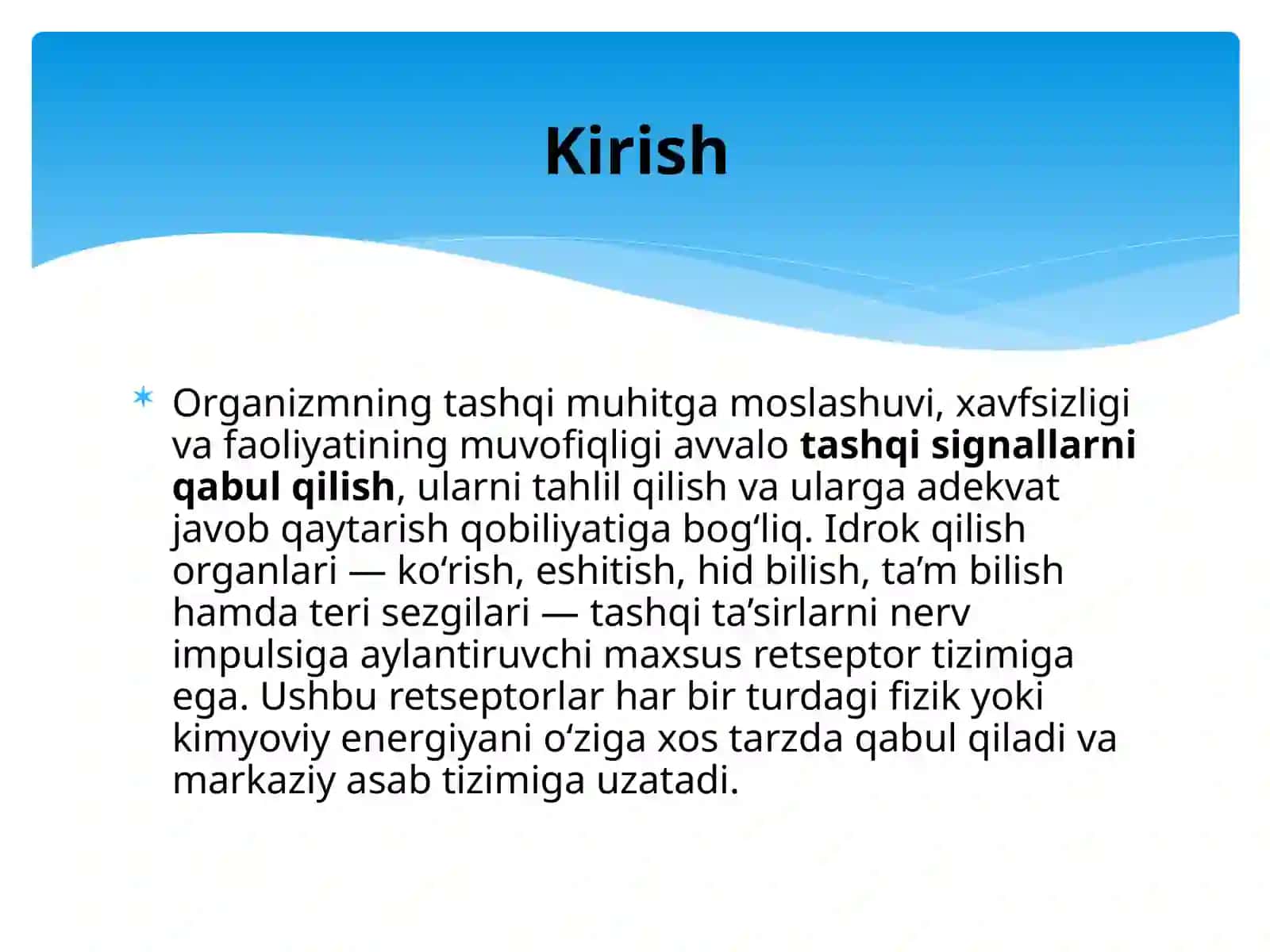 Tashqi signallarni idrok etish tushunchasi 2