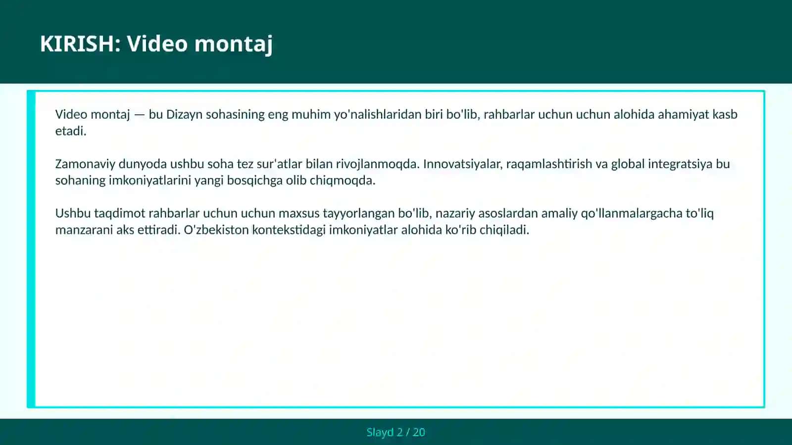 Video montaj 2