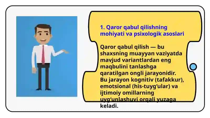 Qaror qabul qilishning psixologik askpetlari va inson xatti-harakati 2