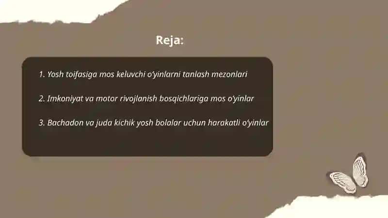 Yosh toifasiga mos boʻlgan harakatli oʻyinlarni tanlash 2