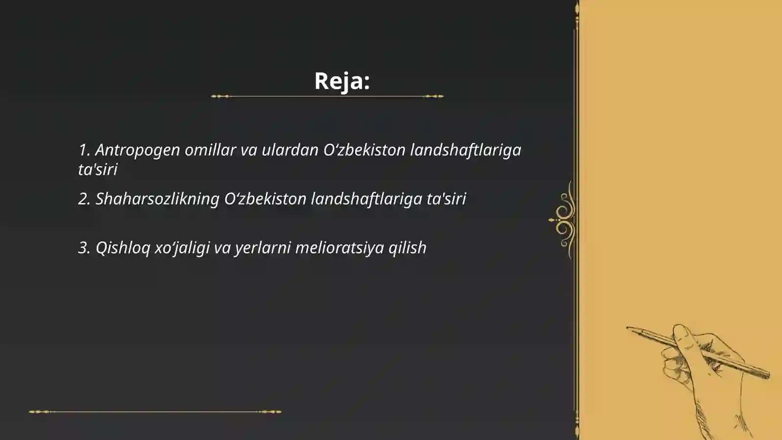 Ozbekistonda landshaftlarining antropogen ozgarishi va tirik organizmlarga tasiri 2