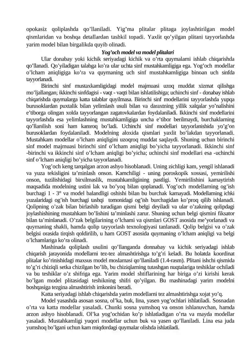 Model tayyorlash texnologiyasi 2