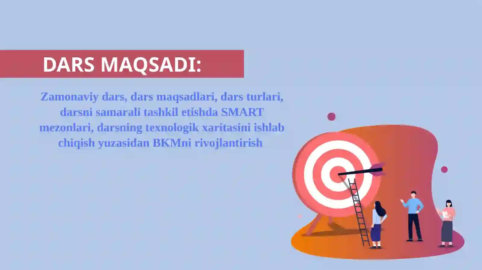 Darsning tarkibiy qismlari va uni taqdim etish metodikasi 2