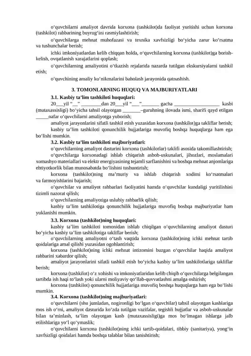 Kasbiy Ta'lim Tashkilotlari O'quvchilarining Ishlab Chiqarish Amaliyotini Tashkil Etish Tartibi 2
